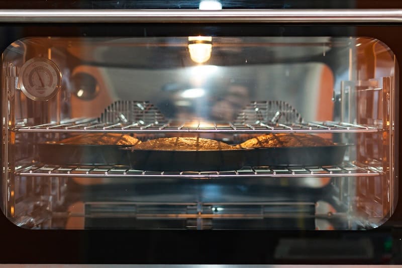 Close up of oven