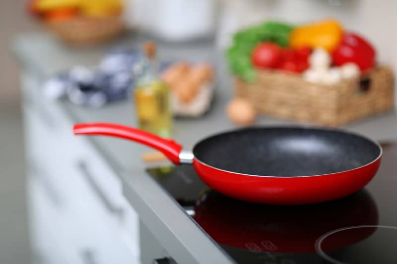 Pan on induction hob