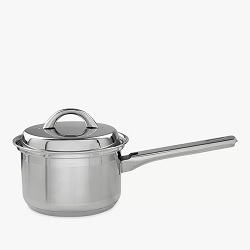 John Lewis & Partners Classic Stainless Steel Lidded Saucepan