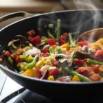 Stir Frying Vegetables In A Wok
