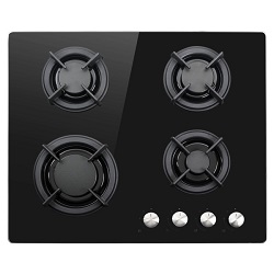 electriQ IQGH604B 60cm Gas on Glass 4 Burner Gas Hob