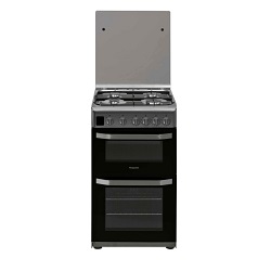 Hotpoint HD5G00CCX 50cm Double Cavity Gas Cooker with Lid