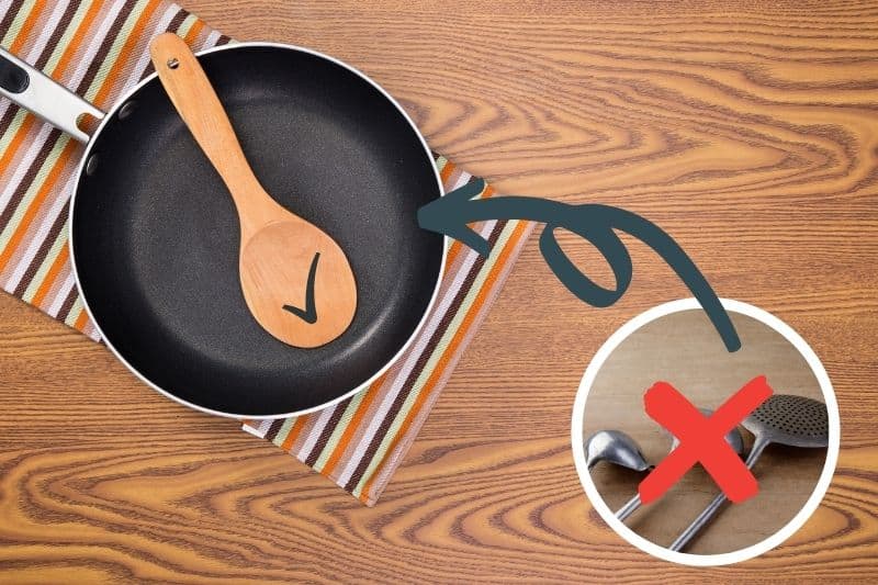 Do Not Use Metal Utensil on Non-Stick Pan