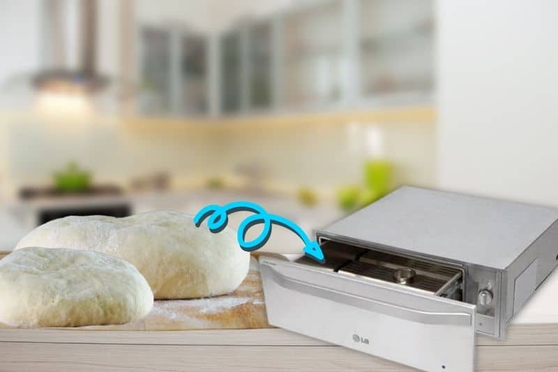 Proofing bread in warming drawer