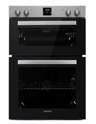 Refurbished electriQ EQDO1STEEL 60cm Double Built In Electric Oven