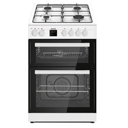 electriQ EQDFC360WH 60cm Dual Fuel Cooker with Double Oven