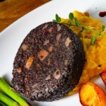 Black pudding on plate