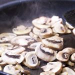Frying mushrooms