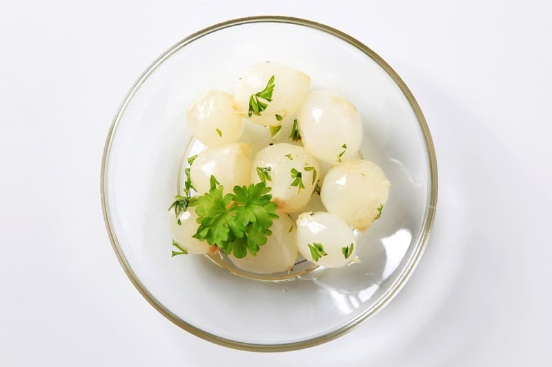 Pearl onions in a bowl