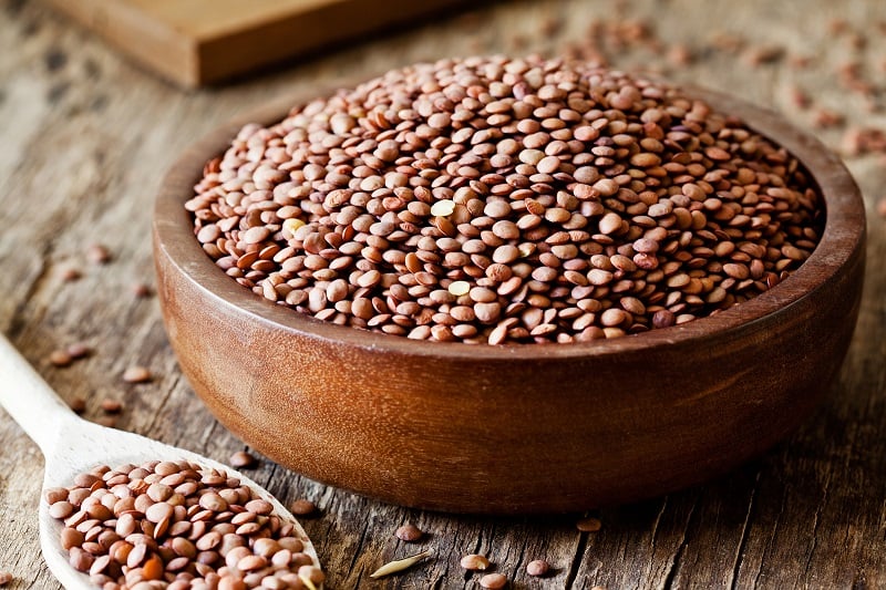 Raw lentils