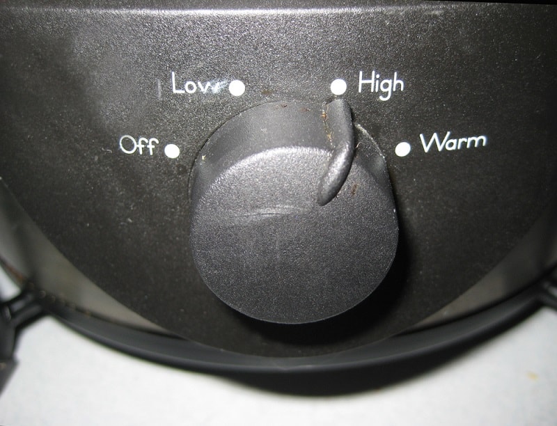 Slow cooker temperature dial