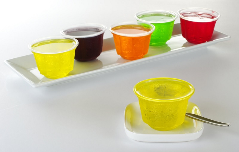 Small pots of jelly