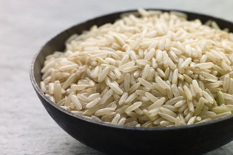 Uncooked basmati rice