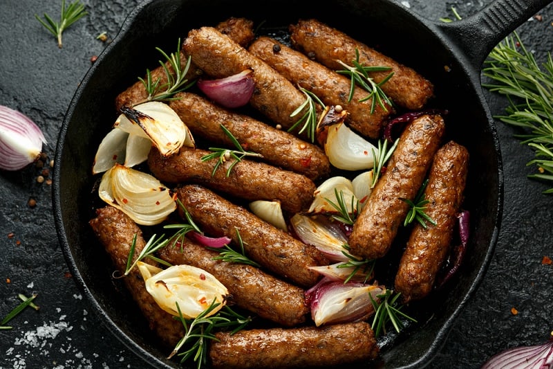 Vegetarian sausages