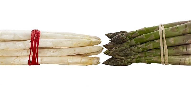 White vs green asparagus