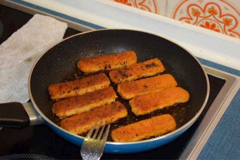 Cooking Fish Fingers in a Frying Pan