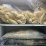 Croissant dough in the fridge