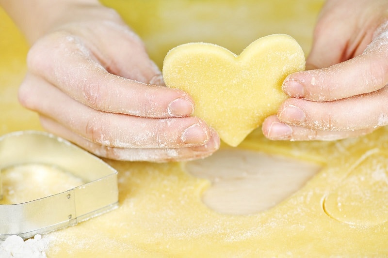 Making shortbread biscuits