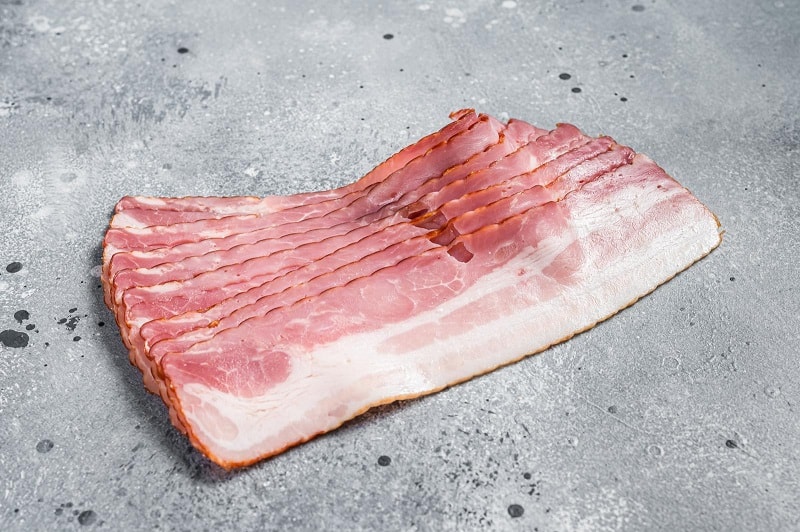 Raw bacon