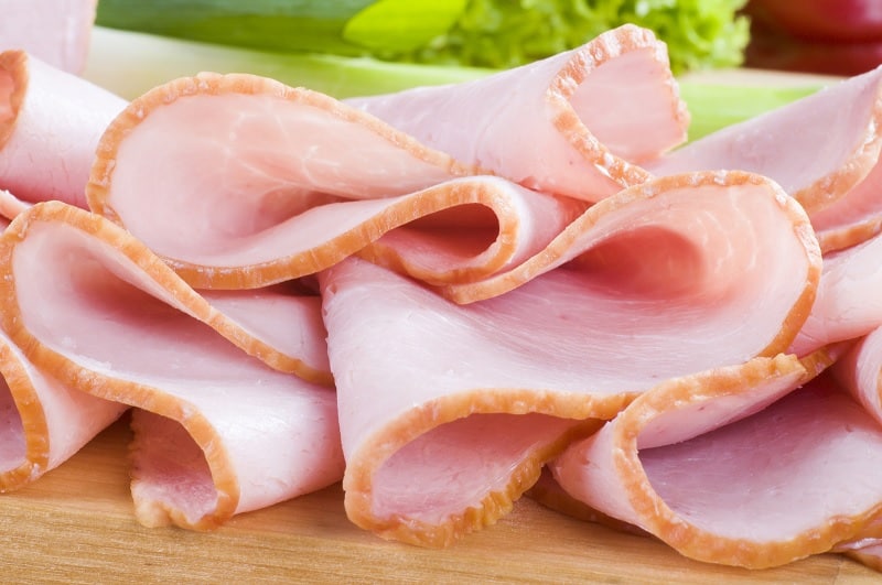 Turkey ham slices