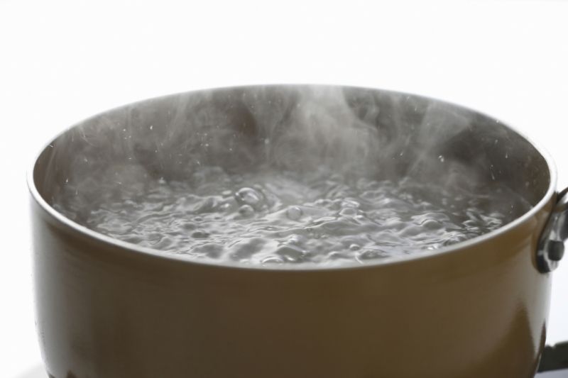 boiling water