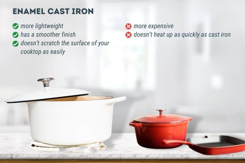Choose enamel cast iron cookware