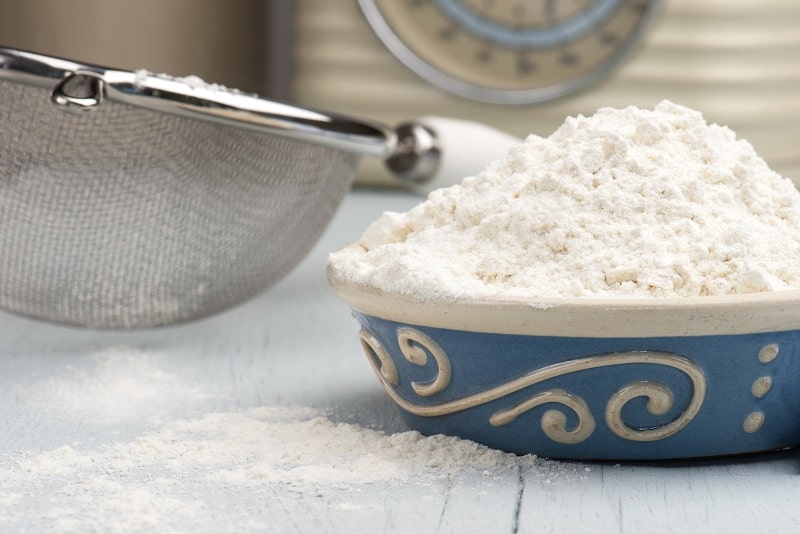 Flour in bowl for baking