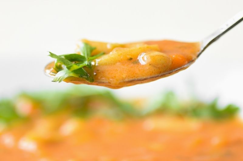 Yellow Bean Sauce in spoon