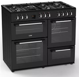 LOGIK LRC100B21 100 cm Dual Fuel Range Cooker