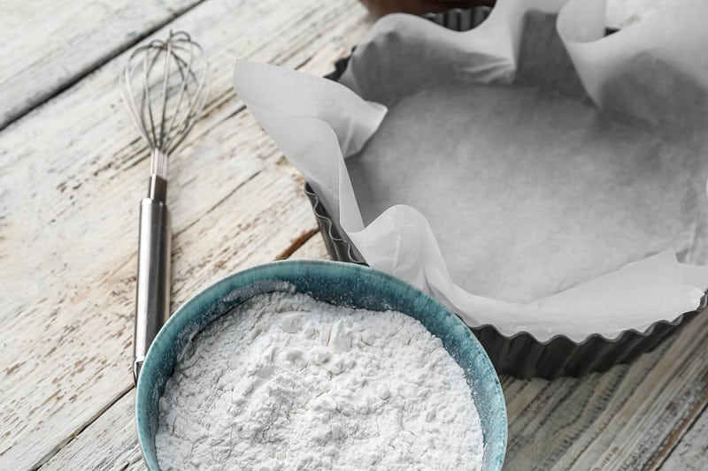 Flour in bowl for baking