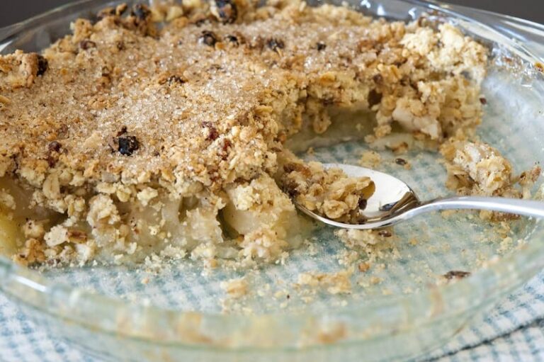 can apple crumble be left out overnight